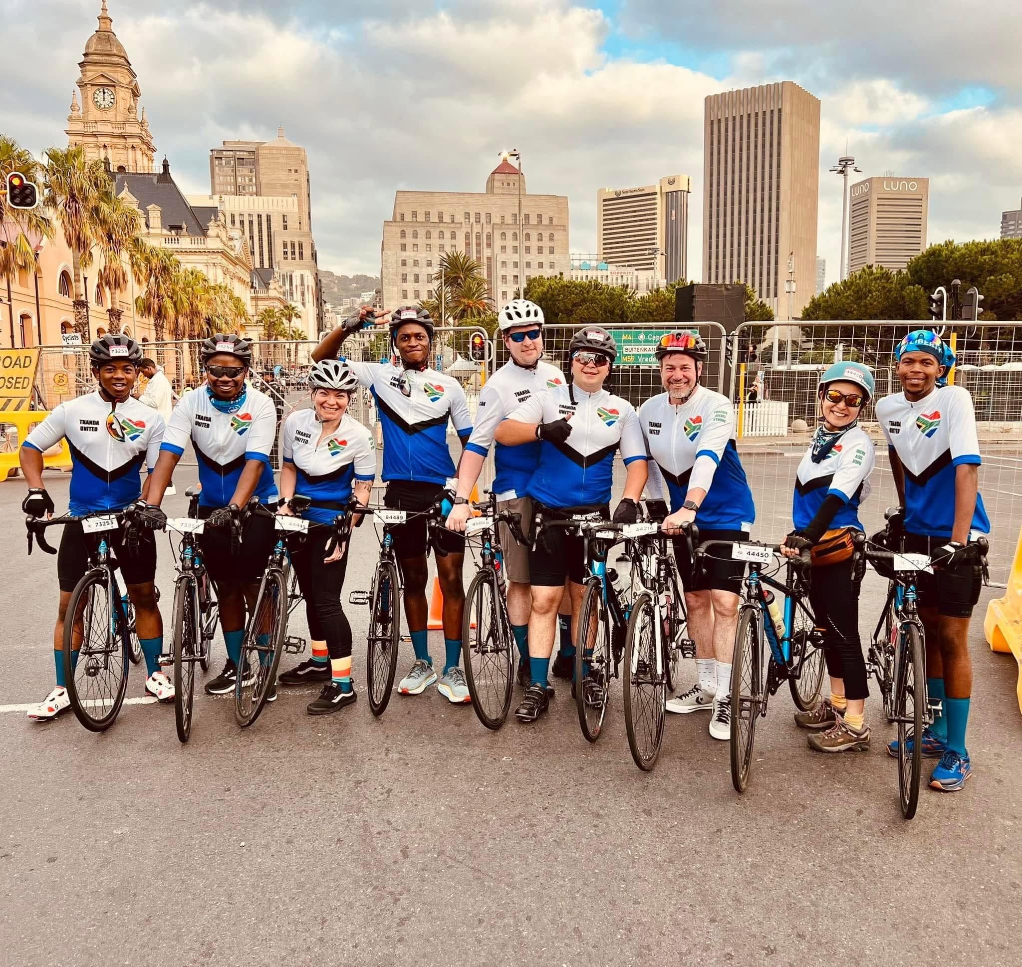 Thanda United cyclists